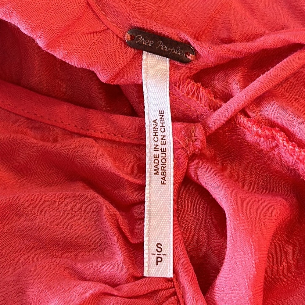 Free People Pink Asymmetrical Ruffled Camisole - Picture 4 of 5
